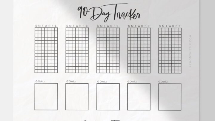 Free printable habit tracker - 90 days to track your success!