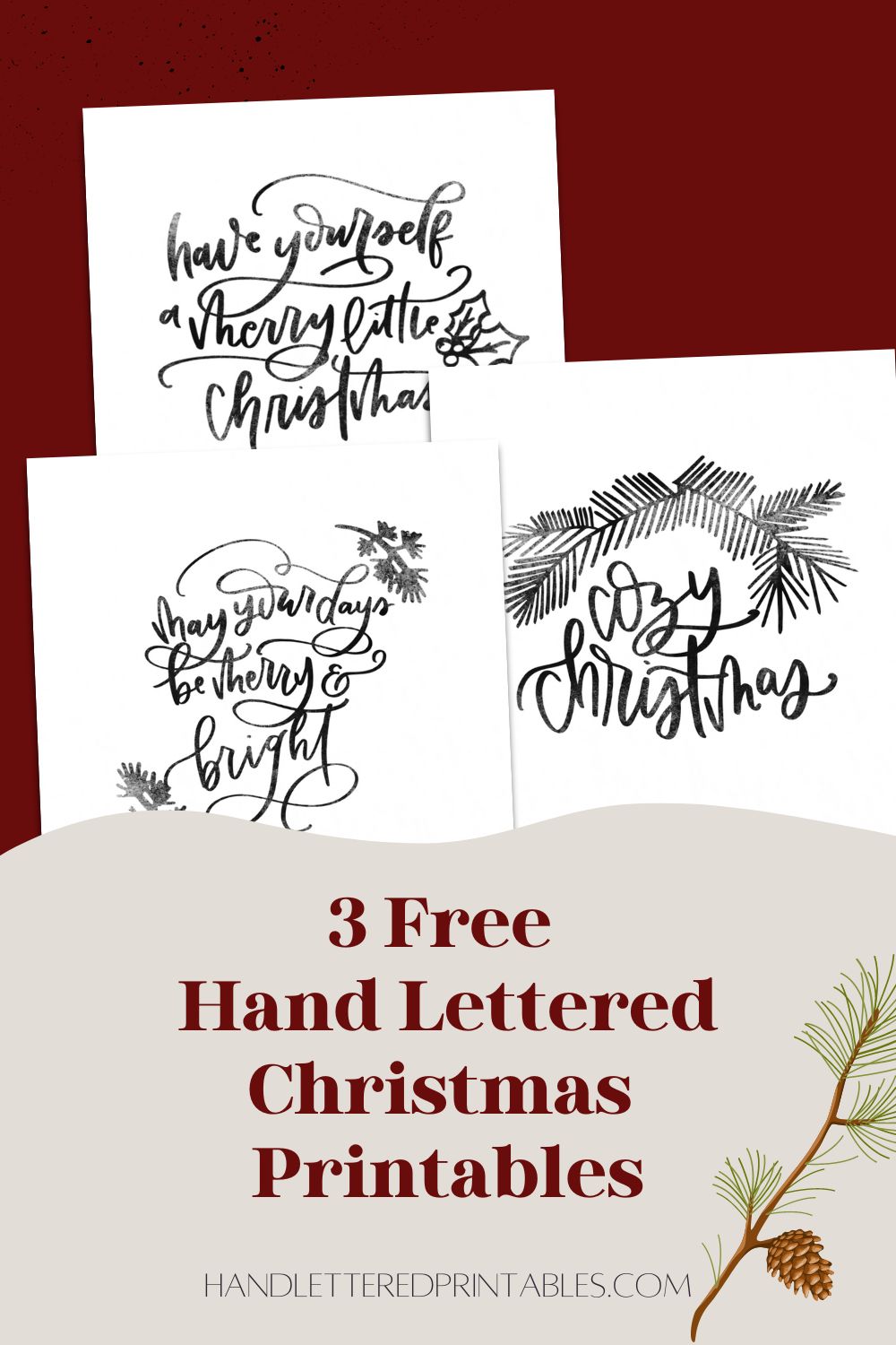 3 Free Handlettered Holiday Printables