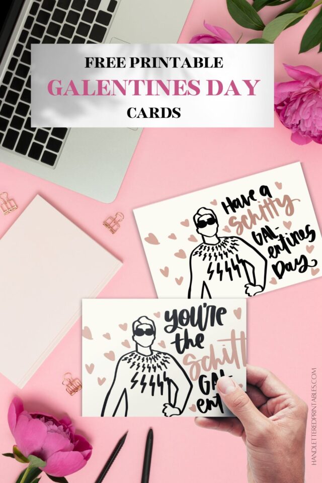 Free Printable Schitts Creek Galentines Card Hand Lettered Printables 