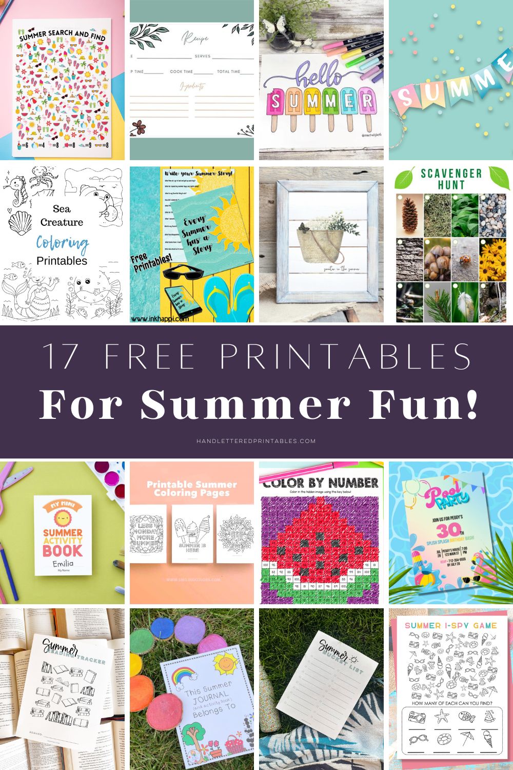 17 free summer printables
