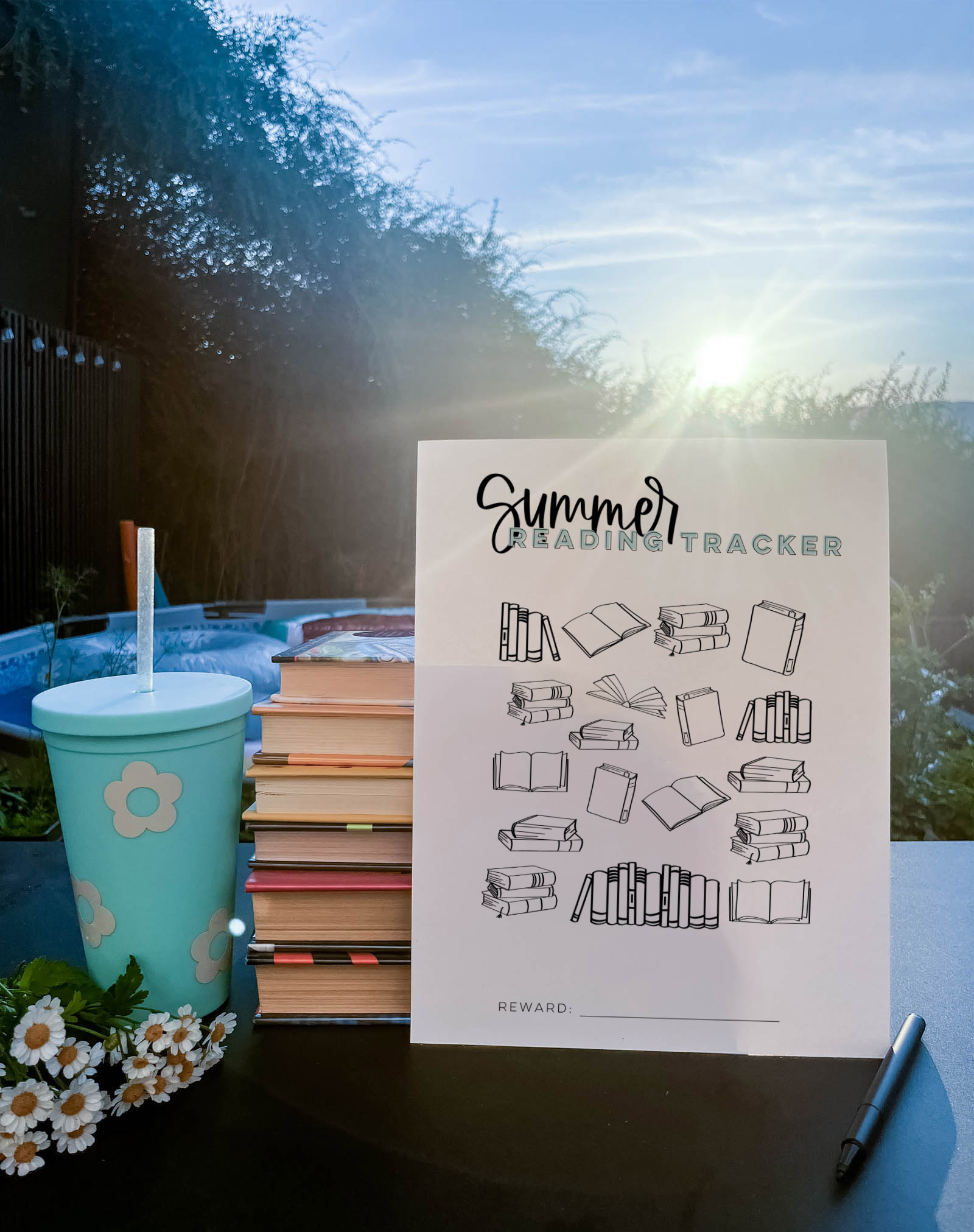 Summer Free Printable reading tracker  Book log template - Hand Lettered  Printables