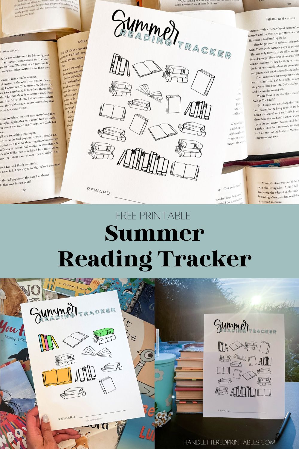 Summer reading tracker free printables