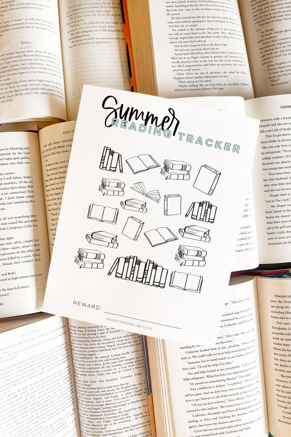 Summer reading tracker printable