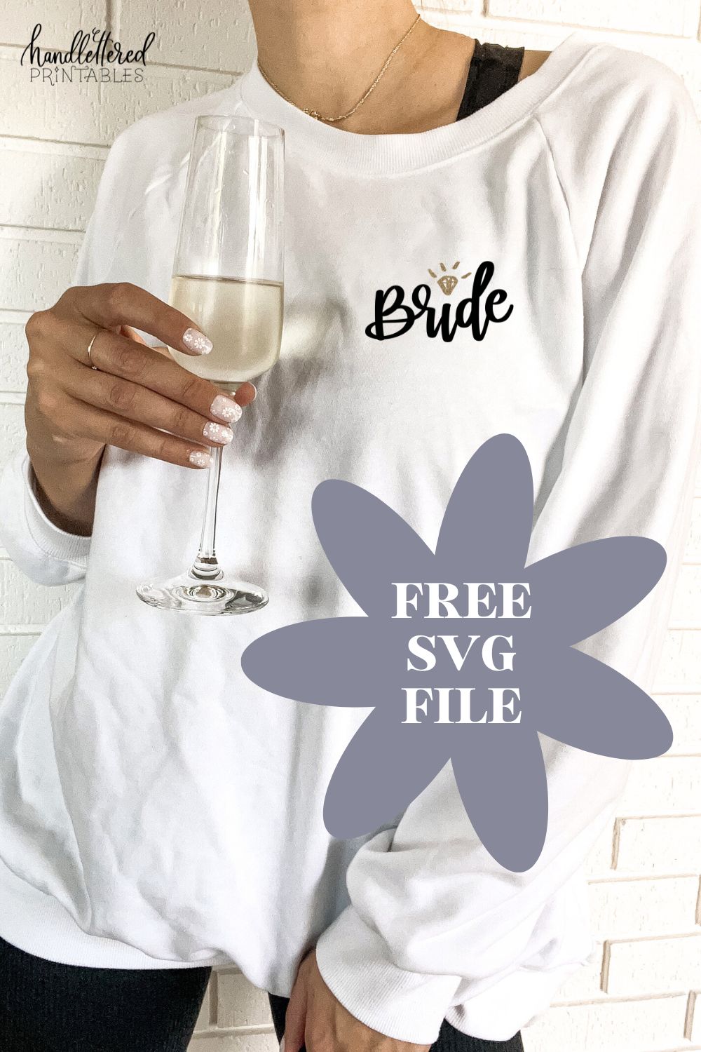 Free bride SVG for bridal party gifts!