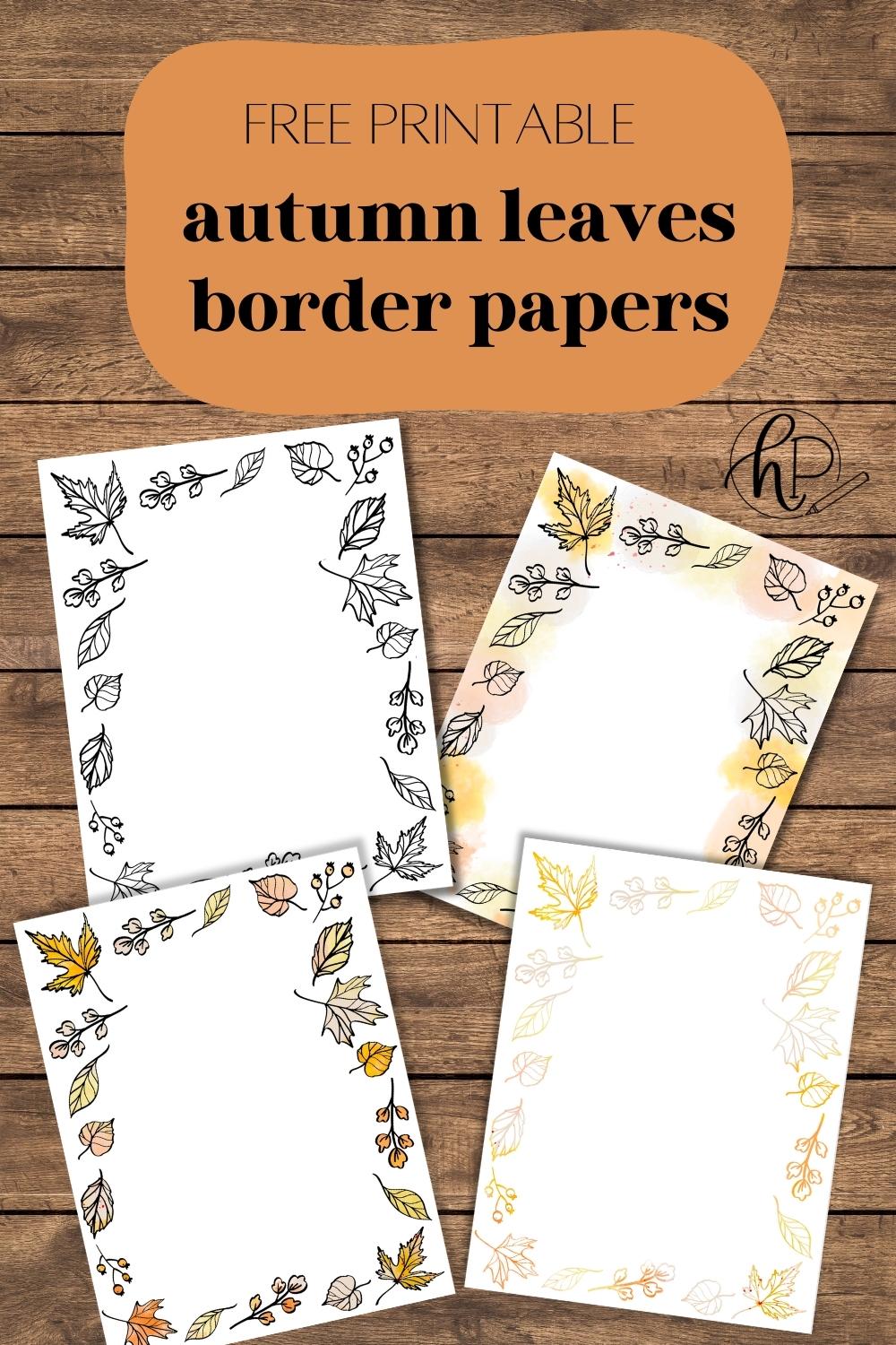 Simply Fall Border Papers