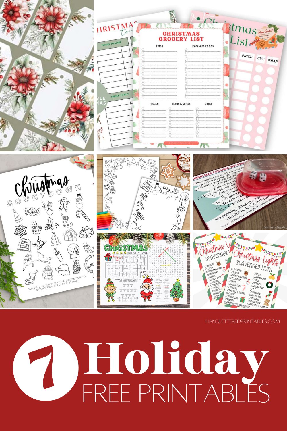 7 free printables for the holidays