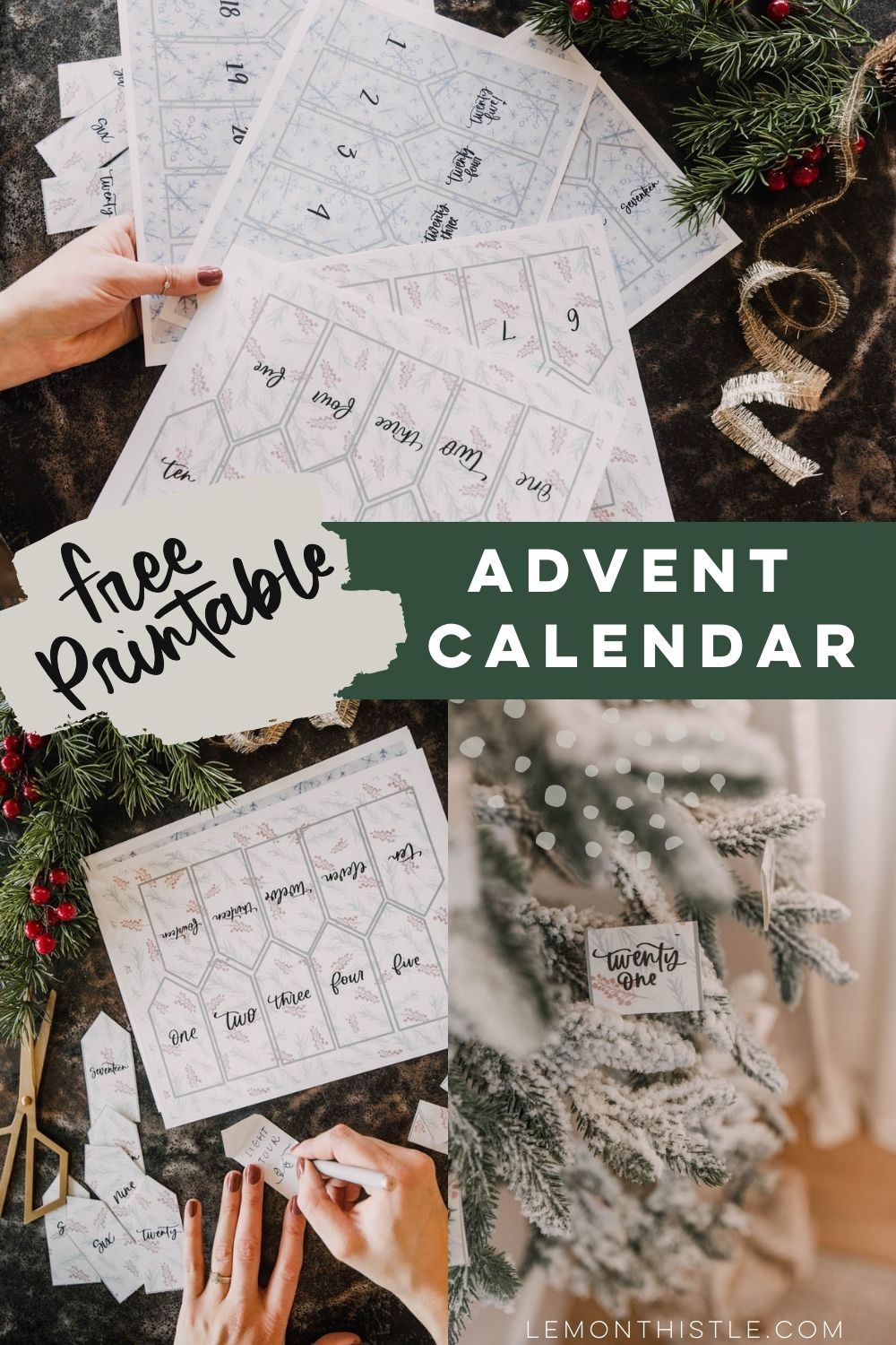 free printable advent calendar perfect for activities instead of treats