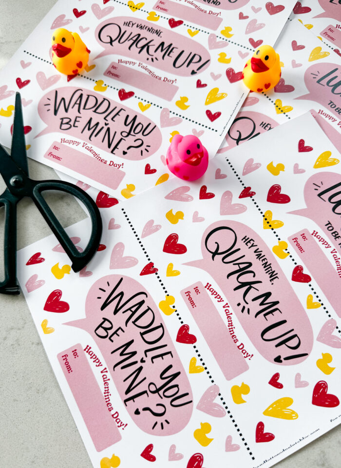 Free Printable Duck Valentines Cards - Hand Lettered Printables