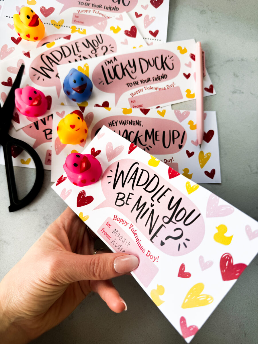 Free Printable Duck Valentines Cards - Hand Lettered Printables