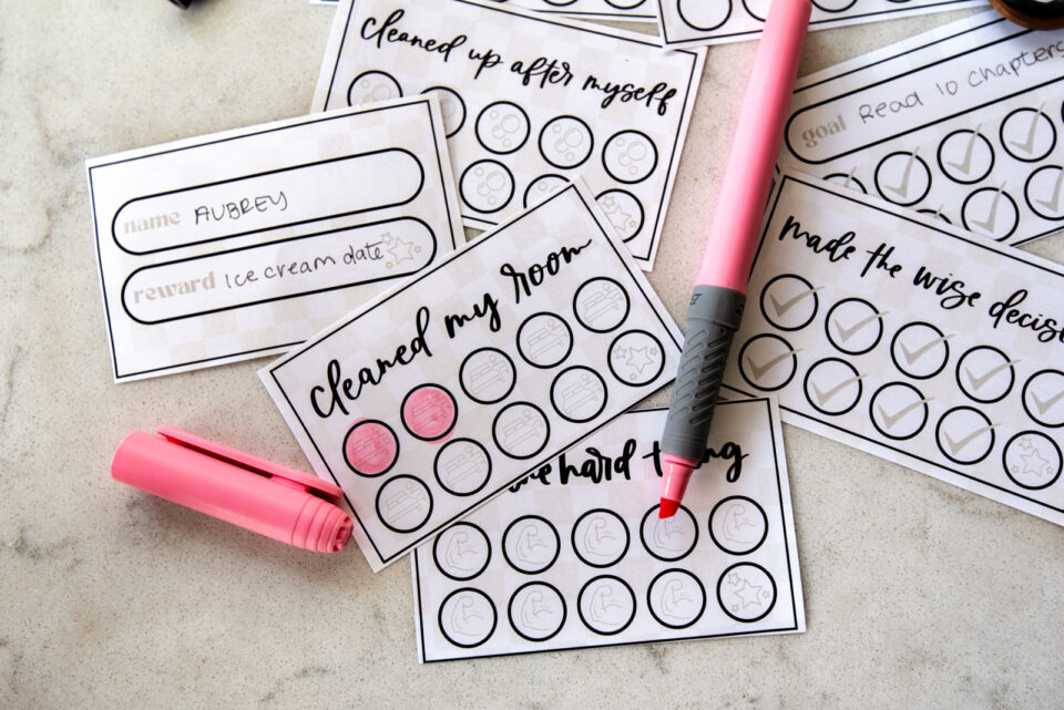 16 Free Printable Punch Cards for Adults   Kids Hand Lettered Printables