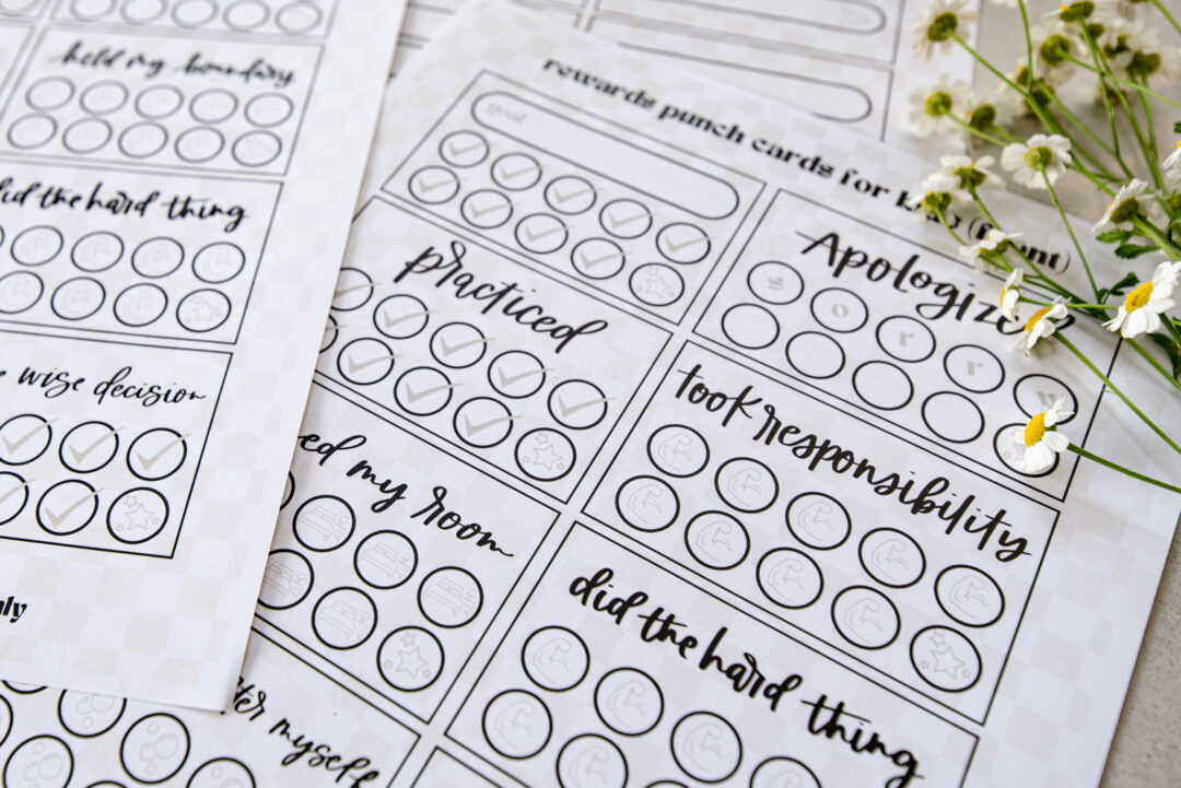 16 Free Printable Punch Cards for Adults   Kids Hand Lettered Printables